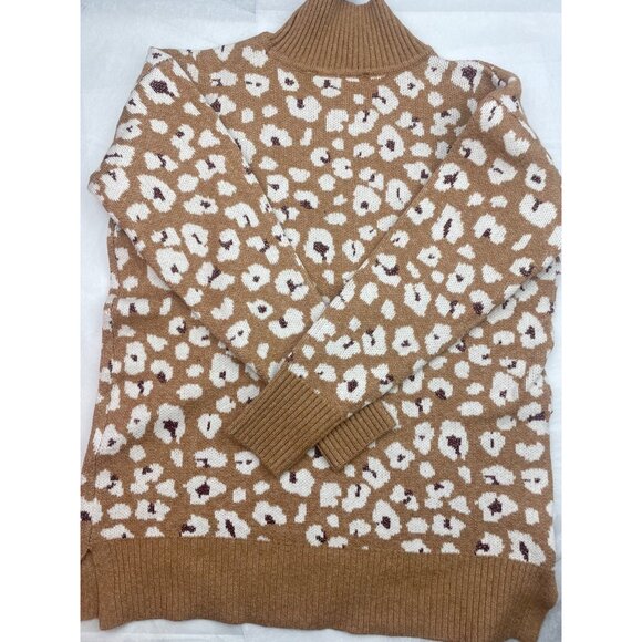 LOFT  Small Petite Leopard Print Turtleneck Tunic SweaterI’m - Picture 8 of 13